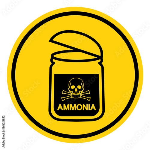Ammonia Symbol Sign, Vector Illustration, Isolate On White Background Label. EPS10