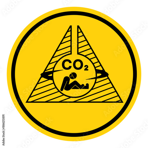 CO2 Symbol Sign, Vector Illustration, Isolate On White Background Label. EPS10