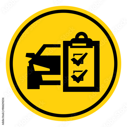 Check Car Service Symbol Sign, Vector Illustration, Isolate On White Background Label. EPS10