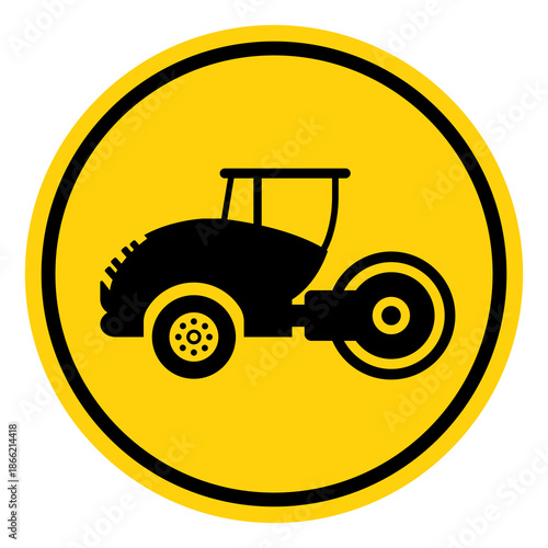 Asphalt Compactor Symbol Sign, Vector Illustration, Isolate On White Background Label. EPS10