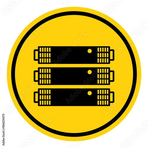 Server Room Symbol Sign, Vector Illustration, Isolate On White Background Label. EPS10