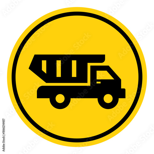 Dump Truck Symbol Sign, Vector Illustration, Isolate On White Background Label. EPS10