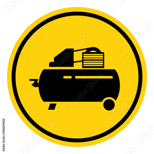 Air Compressor Symbol Sign, Vector Illustration, Isolate On White Background Label. EPS10