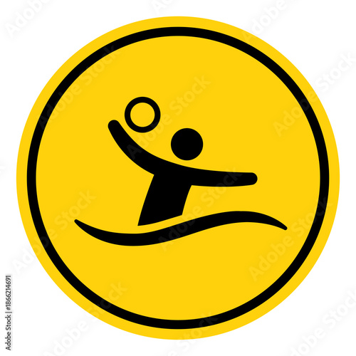 Water Polo Symbol Sign, Vector Illustration, Isolate On White Background Label. EPS10