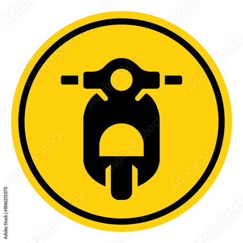 Scooter Parking Symbol Sign, Vector Illustration, Isolate On White Background Label. EPS10
