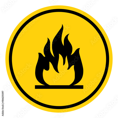 Flammable Area Symbol Sign, Vector Illustration, Isolate On White Background Label. EPS10
