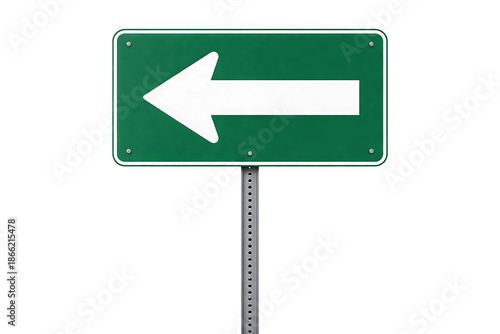 Green Direction Arrow Road Sign