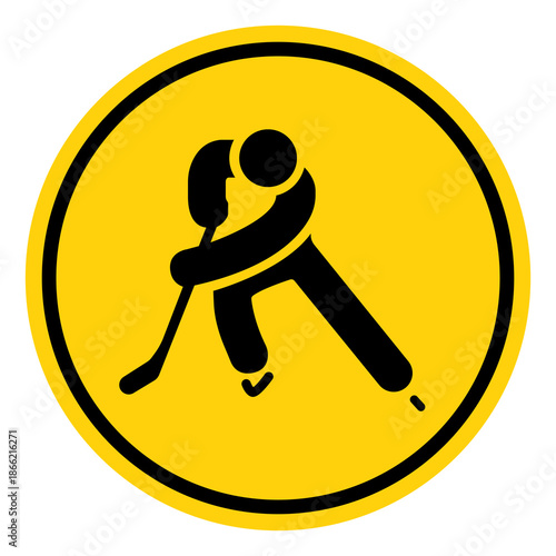 Ice Hockey Area Symbol Sign, Vector Illustration, Isolate On White Background Label. EPS10