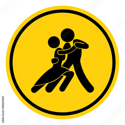 Tango Dance Symbol Sign, Vector Illustration, Isolate On White Background Label. EPS10