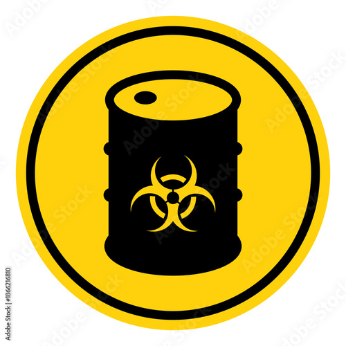 Radioactive Area Symbol Sign, Vector Illustration, Isolate On White Background Label. EPS10