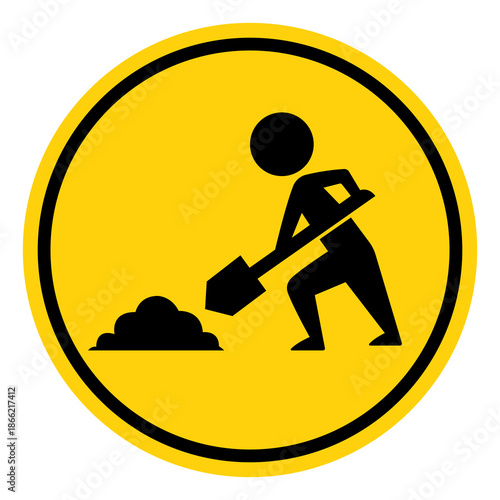 Construction Area Symbol Sign, Vector Illustration, Isolate On White Background Label. EPS10