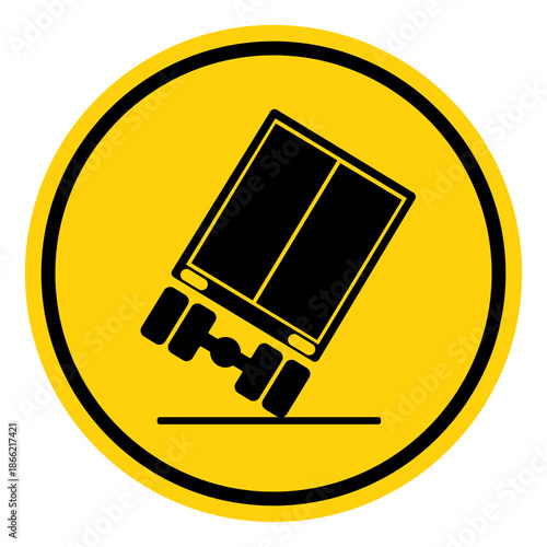 Tip Over Hazard Symbol Sign, Vector Illustration, Isolate On White Background Label. EPS10