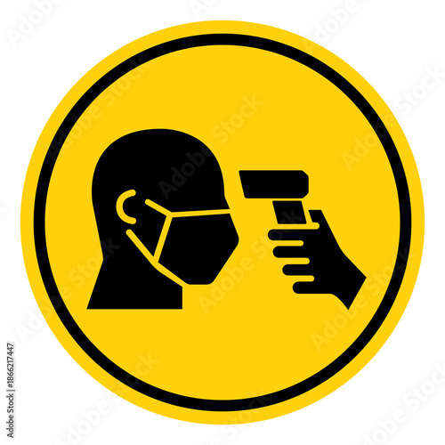 Thermometer Screening Of Checking Temperature Symbol Sign, Vector Illustration, Isolate On White Background Label. EPS10