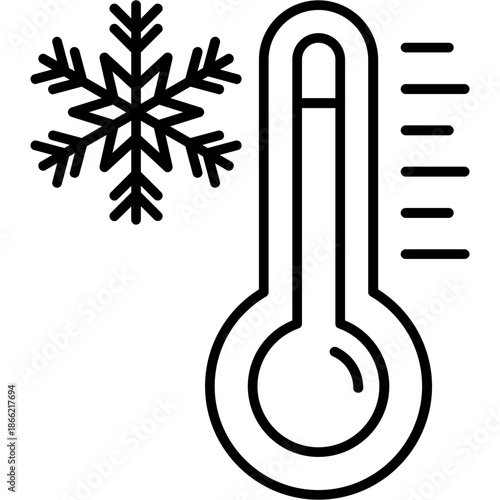 Cold Temperature Outline Icon