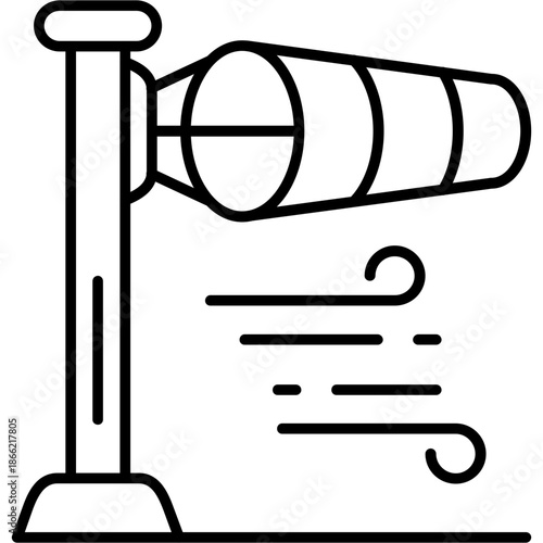 Wind Sock Outline Icon