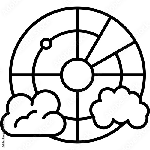 Weather Radar Outline Icon