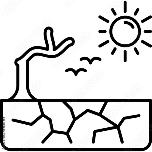Drought Outline Icon