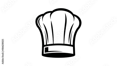 Classic Chef Hat Icon Illustration