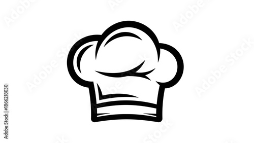 Classic Chef Hat Icon Illustration