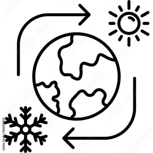 Seasonal Change Outline Icon