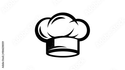 Classic Chef Hat Icon Illustration