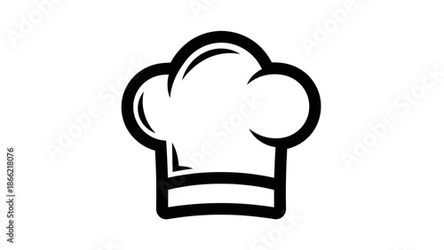 Classic Chef Hat Icon Illustration