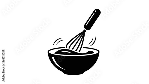 Minimalist Cooking Bowl and Whisk Icon