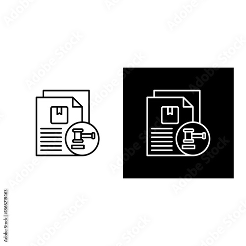 Tender  icon black and white outline.