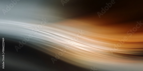 Abstract background motion blur waves in orange, white, and dark tones.
