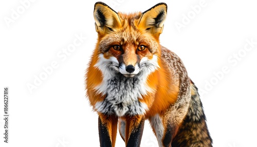 Close-up Portrait of a Red Fox with Intense Gaze.