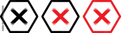 Hexagonal prohibited symbols set