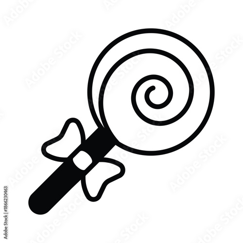 An amazing glyph icon of lollipop candy concept