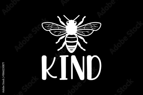Bee kind svg quotes typography t-shirt design for cricut.