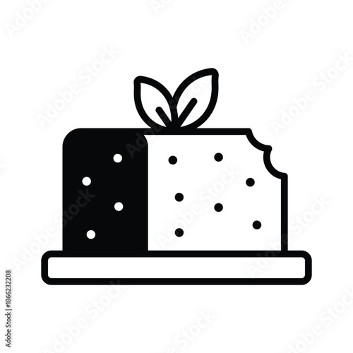 A customizable glyph icon of tofu vegan food