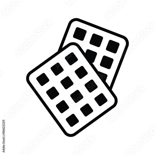 A premium glyph icon of waffle breakfast dessert