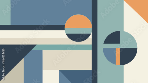 Geometric Shapes in Abstract Composition.
