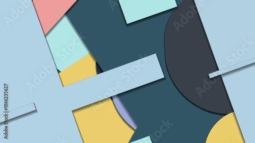 Geometric Shapes in Abstract Composition 2.