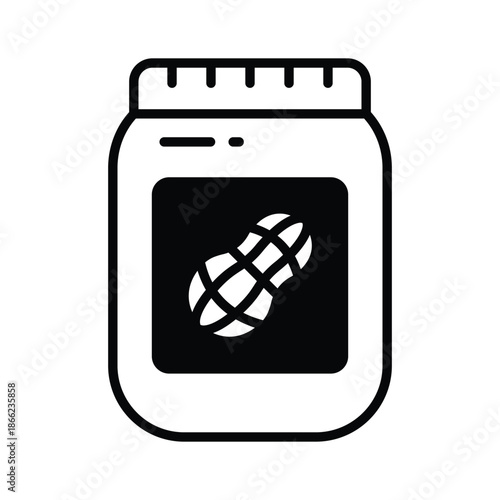Modern glyph icon of peanut butter spread, editable vector