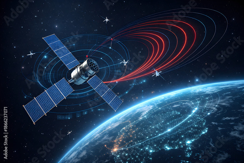 Satellite Jamming and Cyber Defense Technology Over Earth in Futuristic Space Environment