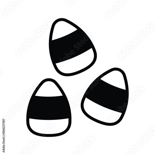 Visually engaging glyph icon of corn candy sweet
