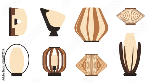 Collection of Modern Lamp Designs and Shades.