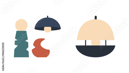 Minimalist Geometric Shapes and Abstract Forms.