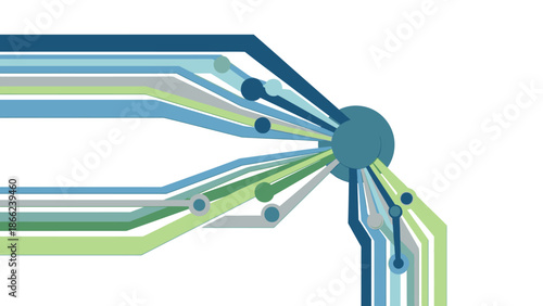 Network Lines Connecting to Central Node.