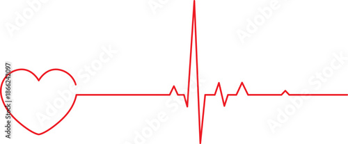 Heartbeat ecg vector illustration