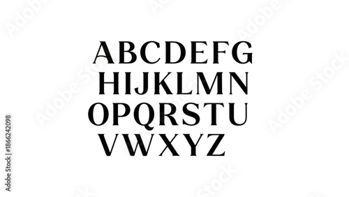 Alphabet Letters Typography Serif Font English Language ABC