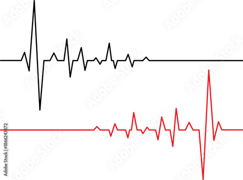 Heartbeat ecg vector illustration