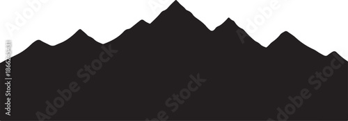 Majestic Mountain Range Silhouette Landscape

Black Mountain Peaks Nature Silhouette Art

Minimal Alpine Mountains Silhouette Design