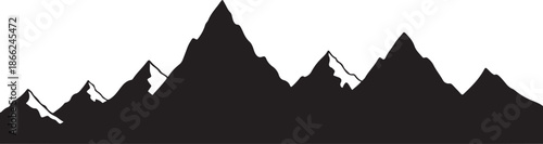Majestic Mountain Range Silhouette Landscape

Black Mountain Peaks Nature Silhouette Art

Minimal Alpine Mountains Silhouette Design