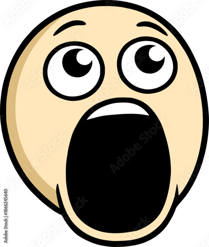 Funny exaggerated expression illustration design art