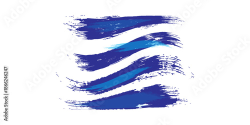 Abstract Blue and White Grunge Background with Halftone Style. Brush Stroke Illustration for Banner, Poster or Sports.